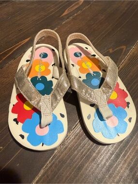 Hanna Andersson New Toddler Girls Floral Sandals Size 7C